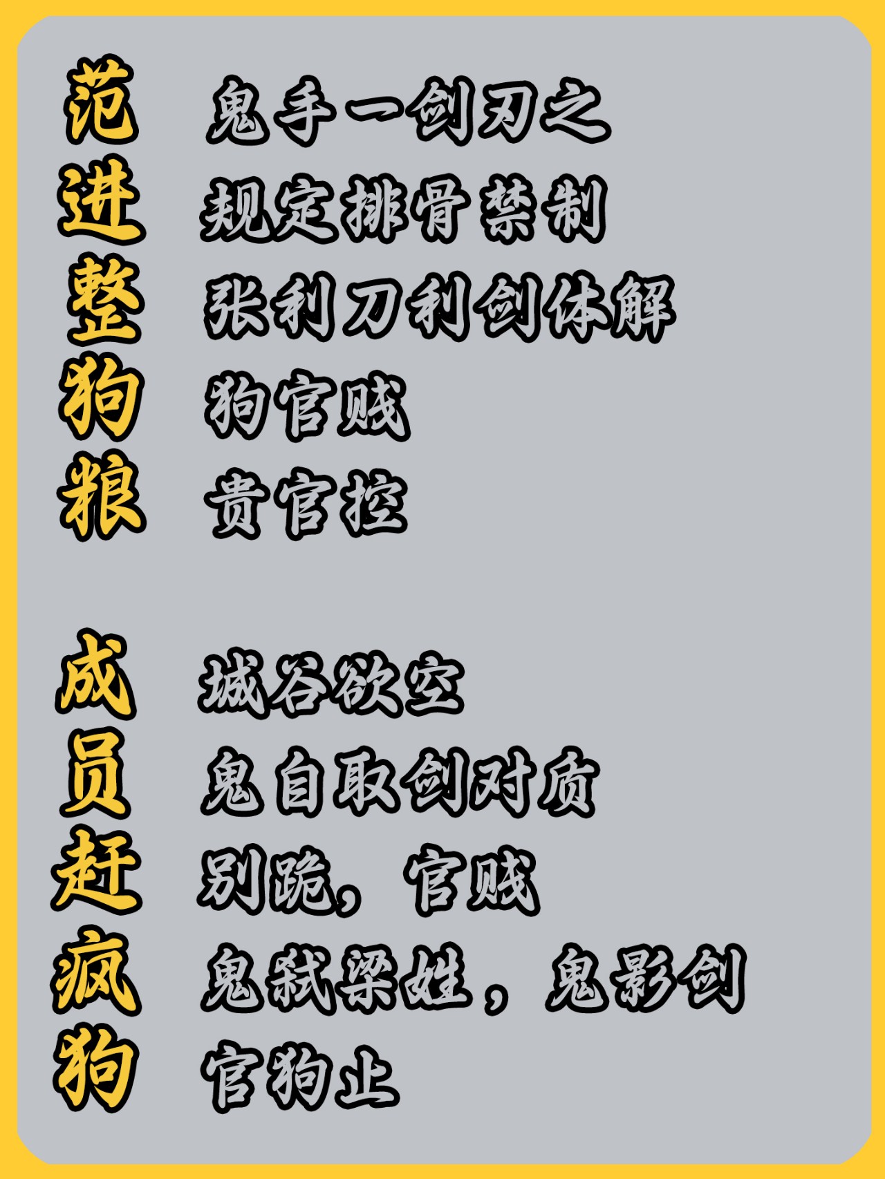 范进整狗粮，成员赶疯狗